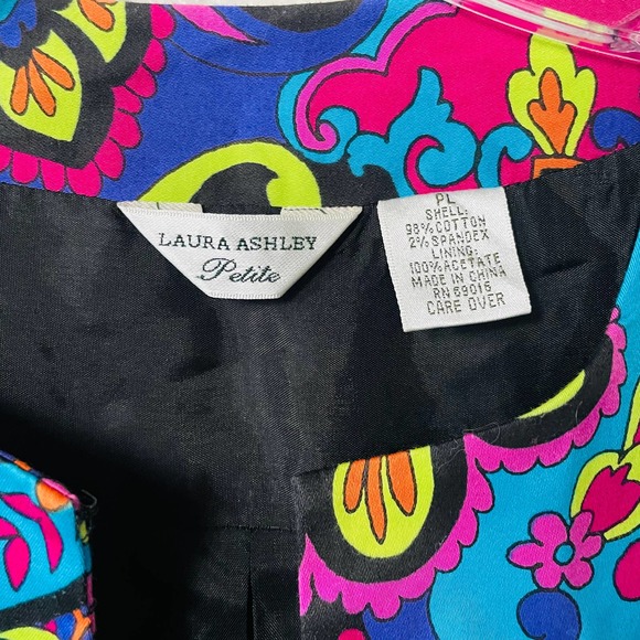 Laura Ashley LP paisley jacket multicolor floral paisley - Picture 2 of 8